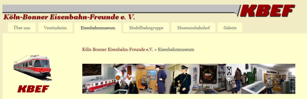 KBEF Köln-Bonner Eisenbahn-Freunde e.V. Eisenbahnmuseum – Wesseling 50389