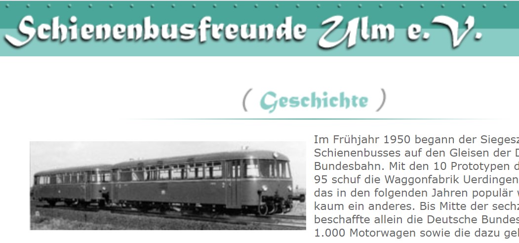 Schienenbusfreunde Ulm e.V. – Schelklingen 89601