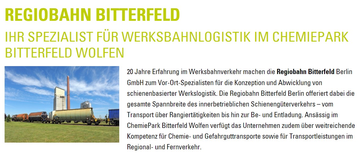 Regiobahn Bitterfeld Berlin GmbH (EIU) – Bitterfeld-Wolfen 06749