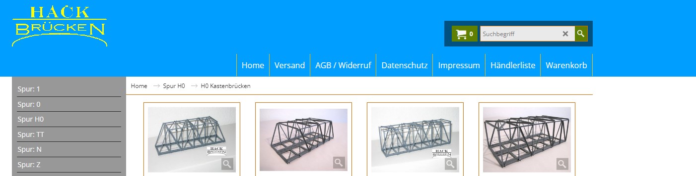 Hack-Brücken – Felix Hack Modellbahnzubehör – Remseck 71686