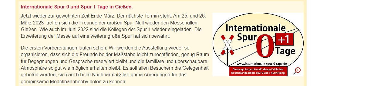 Internationale Spur 0 und Spur 1 Tage der Lenz Elektronik GmbH – Gießen 35398