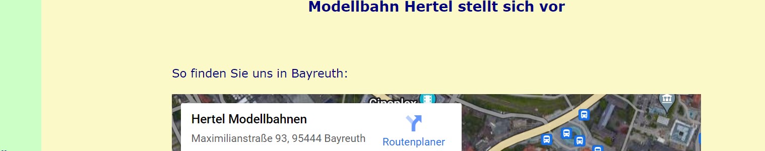 Adam Hertel Modellbahn / Keller Modellbahn-Shop e.K. – Bayreuth 95444