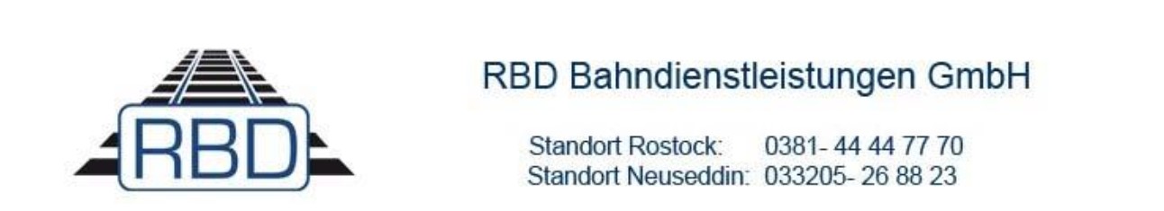 RBD Bahndienstleistungen GmbH – Bentwisch 18182