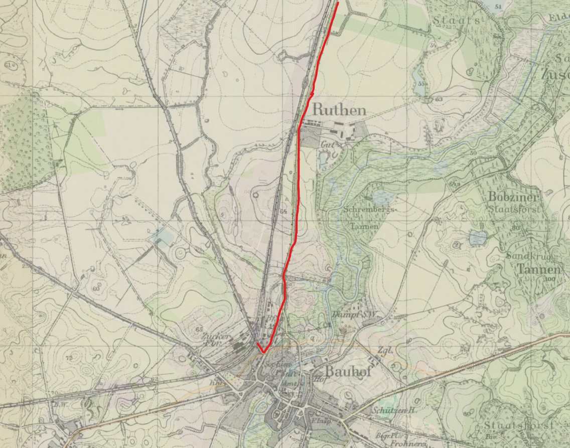 Feldbahn Feldbahnstrecke Lübz-Ruthen-Passow