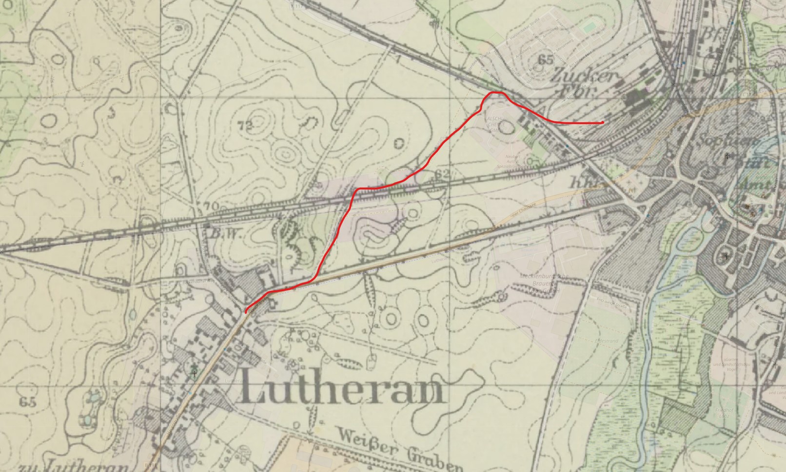 Feldbahn Feldbahnstrecke Lübz-Lutheran-Gischow (Pfedebetrieb)