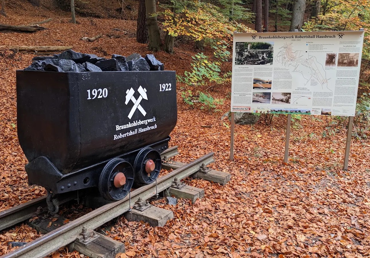 Denkmal Grubenhunt Bergwerk Robertshall (Feldbahn) –